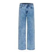 Kaffe Jeans med similisten detalj Blue, Dam