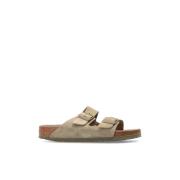 Birkenstock Arizona BS läder slides Green, Dam