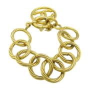 Chanel Vintage Pre-owned Metall armband Yellow, Dam