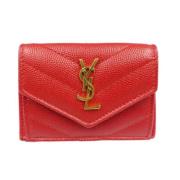 Yves Saint Laurent Vintage Pre-owned Laeder plnbcker Red, Dam