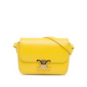 Celine Vintage Pre-owned Laeder crossbodyvskor Yellow, Dam