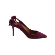 Aquazzura Pre-owned Pre-owned Mocka klackskor Purple, Dam