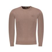 Cavalli Class Brun Polyester Pullover Tröja Brown, Herr