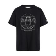 Iceberg Normal passform T-shirt i bomullsjersey Black, Dam