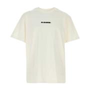 Jil Sander Bomull Vit T-shirt White, Herr