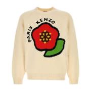 Kenzo Ivory Ullblandning Tröja Beige, Herr