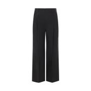 Brunello Cucinelli Svarta Wide Leg Byxor Black, Dam