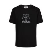 Iceberg T-shirt med tryckt och broderad björn Black, Herr