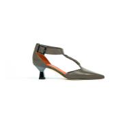 Prosperine Nappa Sandal med Lackklack Gray, Dam