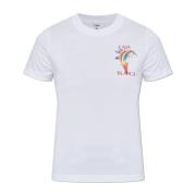 Casablanca Tryckt T-shirt White, Dam