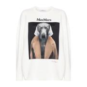 Max Mara Uppgradera din garderob med Bacco sweatshirt White, Dam