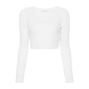 Max Mara Lyxigt stickat plagg för moderna kvinnor White, Dam