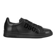 Dsquared2 Läder Logotyp Sneakers Black, Dam