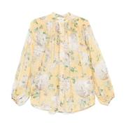 Zimmermann Gul Blommig Sweatshirt Multicolor, Dam