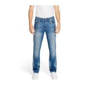 GAS Blå Bomull Elastan Bland Jeans Kollektion Blue, Herr