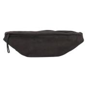 Estro Mörkbrun Fanny Pack för män gjord av naturligt velour Brown, Her...