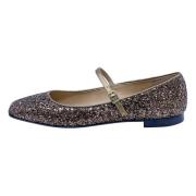 Prosperine Glitter Ballerina Sko med Lädersula Multicolor, Dam