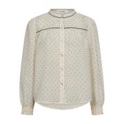 Co'Couture Beige Dot Mönstrad Skjorta Blus Beige, Dam