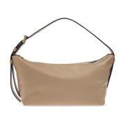 Moschino Läder axelväska Beige, Dam