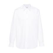 Dries Van Noten Bomull Poplin Regular Fit Skjorta White, Herr