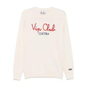 MC2 Saint Barth Vit Stickad Crew Neck Tröja White, Herr