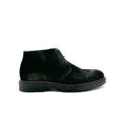 Duca di Morrone Klassiska Mocka Svarta Ankelboots Black, Herr