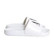 Armani Exchange Vit Sandal Tofflor med Huvudband White, Dam