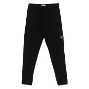 Stone Island Svarta Cargo Jogger Byxor Black, Herr