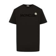 Moncler Kortärmad T-shirt i bomull Black, Herr