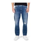 Tommy Jeans Blå Tapered Bomullsbland Jeans Blue, Herr