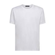 Dolce & Gabbana Avslappnad Bomull T-shirt i Svart White, Herr