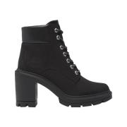 Timberland Svarta Mocka Ankelboots Black, Dam