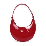 Furla Röd Patent Halvmåne Mini Väska Red, Dam