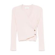 Victoria Beckham Rosa Stickat Elegant Stil Pink, Dam