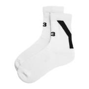 Y-3 Vita Logo Mid Socks White, Herr