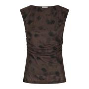 Neo Noir Mesh Stone Top & T-Shirt Brun Brown, Dam