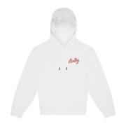 Bally Logo huvtröja sweatshirt White, Dam