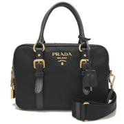 Prada Vintage Pre-owned Canvas handvskor Black, Dam