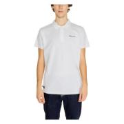 Aquascutum Polo Skjorta Kort Ärm Kollektion White, Herr