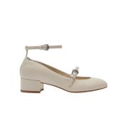 Scarosso Off-White Mary Jane Skor White, Dam