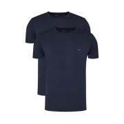 Emporio Armani Blå Bomull T-shirt Herrunderkläder Blue, Herr