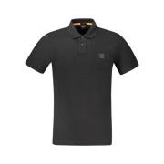 Hugo Boss Svart Bomull Polotröja Black, Herr