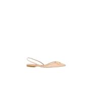 Carolina Herrera Platta Mesh Insignia Skor Beige, Dam