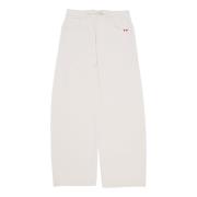 Amish Hög midja vita jeans ballongform White, Dam