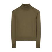 Ermanno Scervino Grön Bomull Turtleneck Tröja Gray, Dam