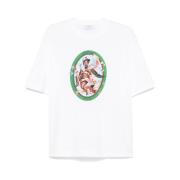 Off White Grafiskt Tryck Crew Neck T-shirt White, Herr