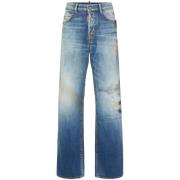 Dsquared2 Blå Wide Leg Denim Jeans Blue, Dam