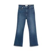 Frame Indigo Denim Flared Jeans Blue, Dam