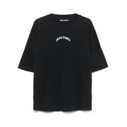 Palm Angels Svart Crew Neck T-shirt Black, Herr