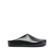 Studio Nicholson Svarta Läder Slip-On Skor Black, Dam